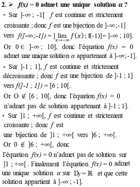 solution Théorème des valeurs intermédiaires  (image2)