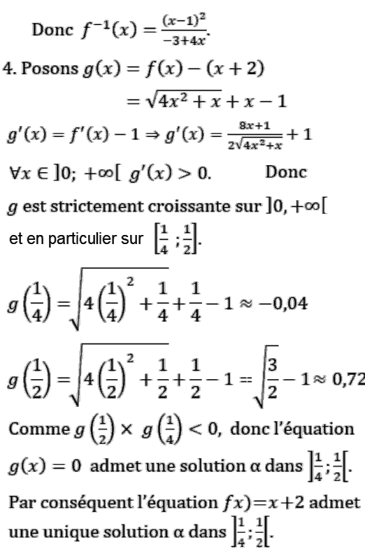 solution Fonction continue et strictement monotone  (image2)