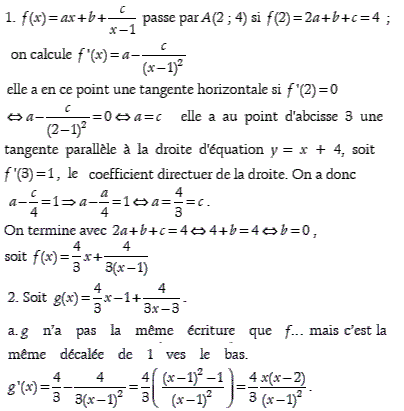 solution Laroche.Lycee.free.fr - fonction rationnelle(2) (image1)