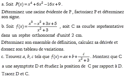 exercice Laroche.Lycee.free.fr -  Fonction rationnelle (5) (image1)