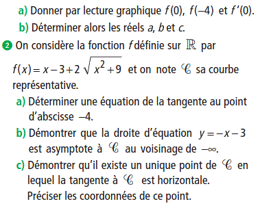 exercice Etude d'une fonction (image2)