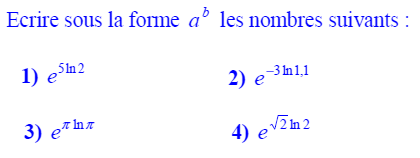 exercice Fonction exponentielle de base a (image1)