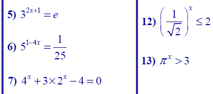 exercice Equations et inéquations Exponentielles (image2)