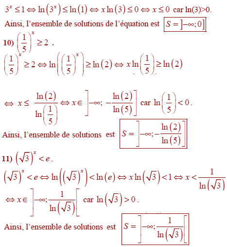 solution Equations et inéquations Exponentielles (image4)