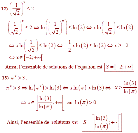 solution Equations et inéquations Exponentielles (image5)