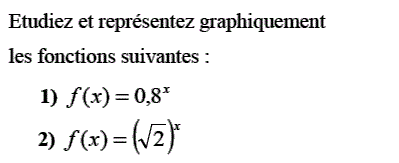 exercice Etude de fonctions exponentielles (image1)