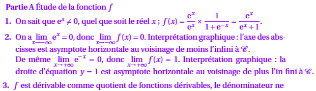 solution Centres étrangers 2006 TS - Fonction Exp et calcul (image1)