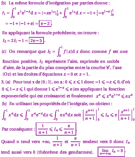 solution Bac S France Juin 2006 - Etude de fonction suite i (image3)
