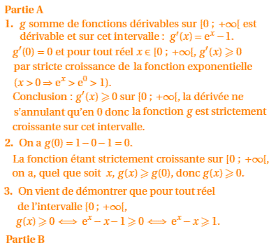 solution Amerique du nord bac S 2011 - Etude d'une fonction (image1)