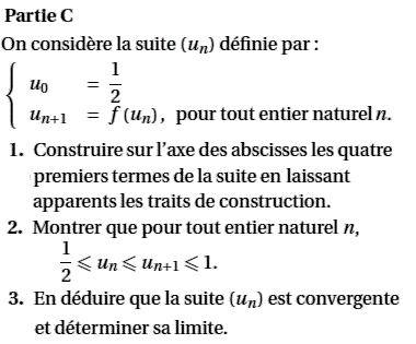 exercice Amerique du nord bac S 2011 - Etude d'une fonction (image3)