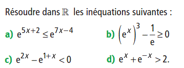 exercice Inéquations faisant intervenir la fonction exponen (image1)