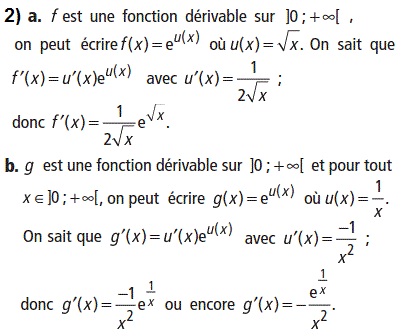 solution Calculs de dérivées  (image2)