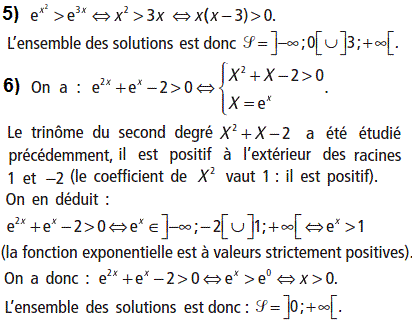 solution Equations faisant intervenir la fonction exponenti (image3)