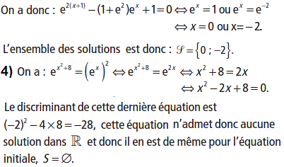 solution Equations faisant intervenir la fonction exponenti (image2)