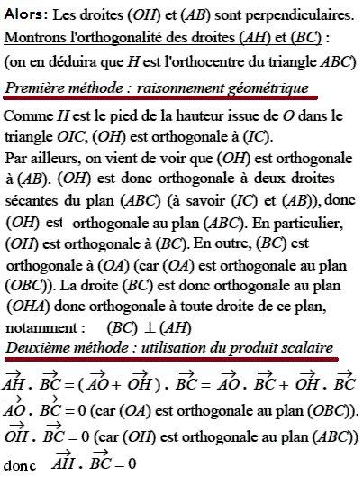 solution Produit scalaire dans l'espace (image2)