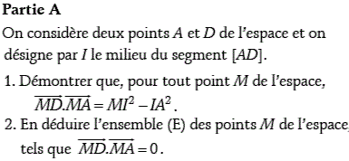 exercice Amérique du nord 2008 - Plans et droites de l'espa (image1)