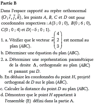 exercice Amérique du nord 2008 - Plans et droites de l'espa (image2)