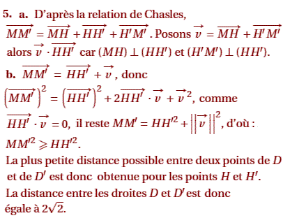 solution Produit scalaire - Bac S Antilles Guyane juin 2011 (image3)