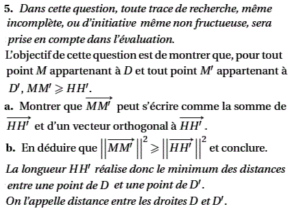 exercice Produit scalaire - Bac S Antilles Guyane juin 2011 (image3)