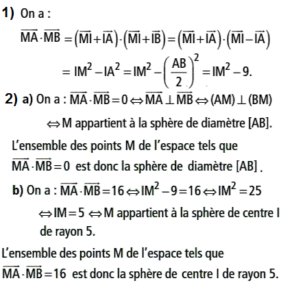 solution Produit scalaire dans l'espace (2) (image1)