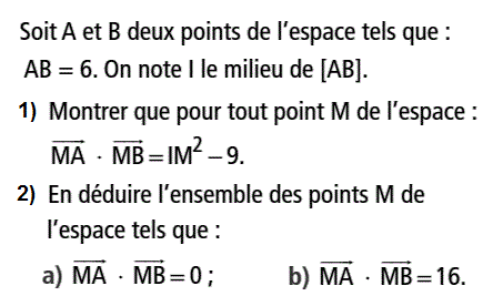 exercice Produit scalaire dans l'espace (2) (image1)