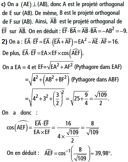 solution Produit scalaire dans l'espace (3) (image2)