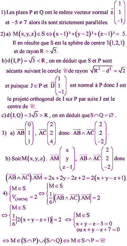 solution Bac Tunisien 4ème Sc. ExpérimentaleSession principale 2016 (image1)