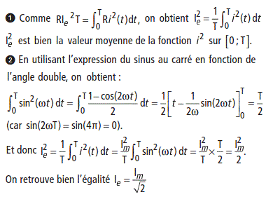 solution Intensité efficace (image1)