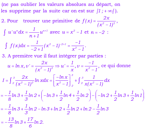 solution Calculs d'integrales (2) (image2)
