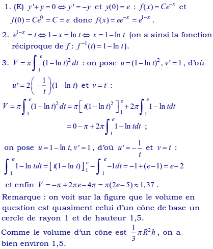 solution Calcul de volume, Amerique du sud juin 2004 (image1)