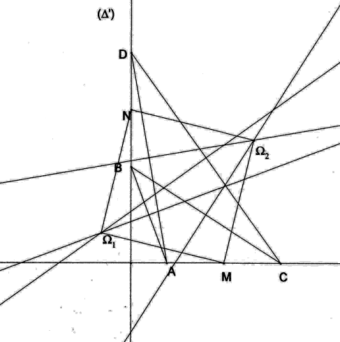 solution Composée de deux rotations et symétrie centrale. (image2)