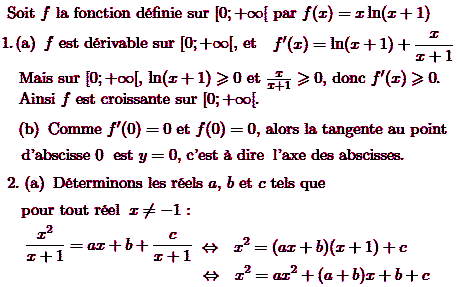 solution Liban Mai 2006 S - Log , integrale, Suite (image1)
