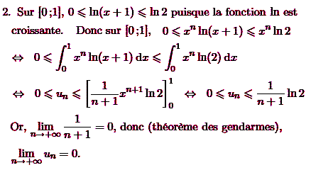 solution Liban Mai 2006 S - Log , integrale, Suite (image5)