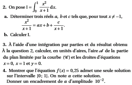 exercice Liban Mai 2006 S - Log , integrale, Suite (image2)