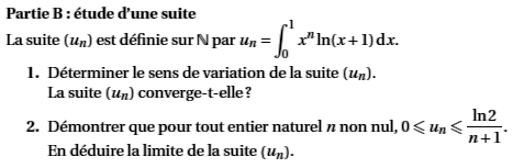 exercice Liban Mai 2006 S - Log , integrale, Suite (image3)