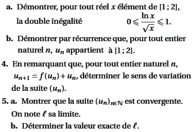 exercice Polynesie septembre 2004 S - Fonction ln et suite (image4)