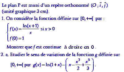 exercice Etude d'une fonction (image1)