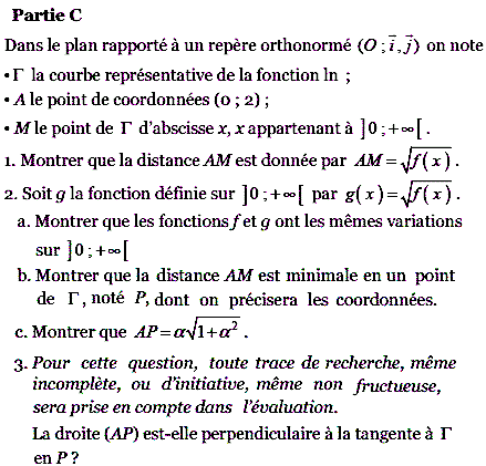 exercice Liban Juin 2010 - Etude d'une fonction (image2)