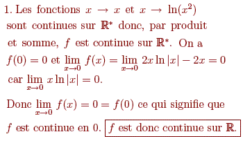 solution contnuité et Dérivabilité d'une fonction (image1)