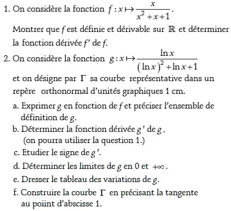 exercice EPF 2006 - Etude d'une fonction logarithme (image1)