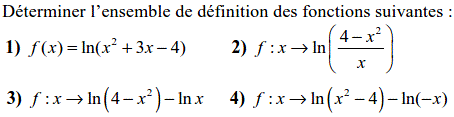 exercice Domaine de définition d'une fonction (image1)