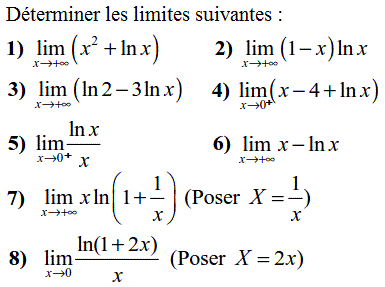 exercice Calculs de limites (image1)