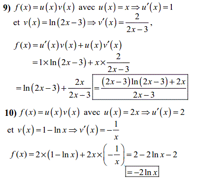 solution Fonctions dérivées  (image3)