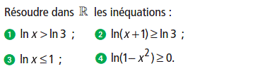 exercice Inéquations faisant intervenir la fonction ln (image1)