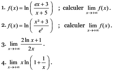 exercice Calculs de limites (image1)