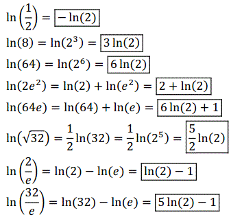 solution Propriétés algébriques de la fonction ln (image1)