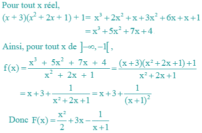 solution Primitives d'une fonction rationnelle (image1)