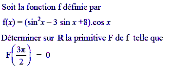 exercice Calculs de primitives  (image1)