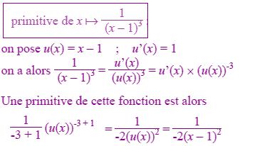 solution Calculs de primitives  (image2)