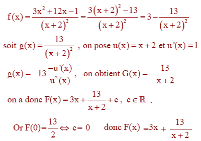 solution Primitives d'une fonction rationnelle (image1)